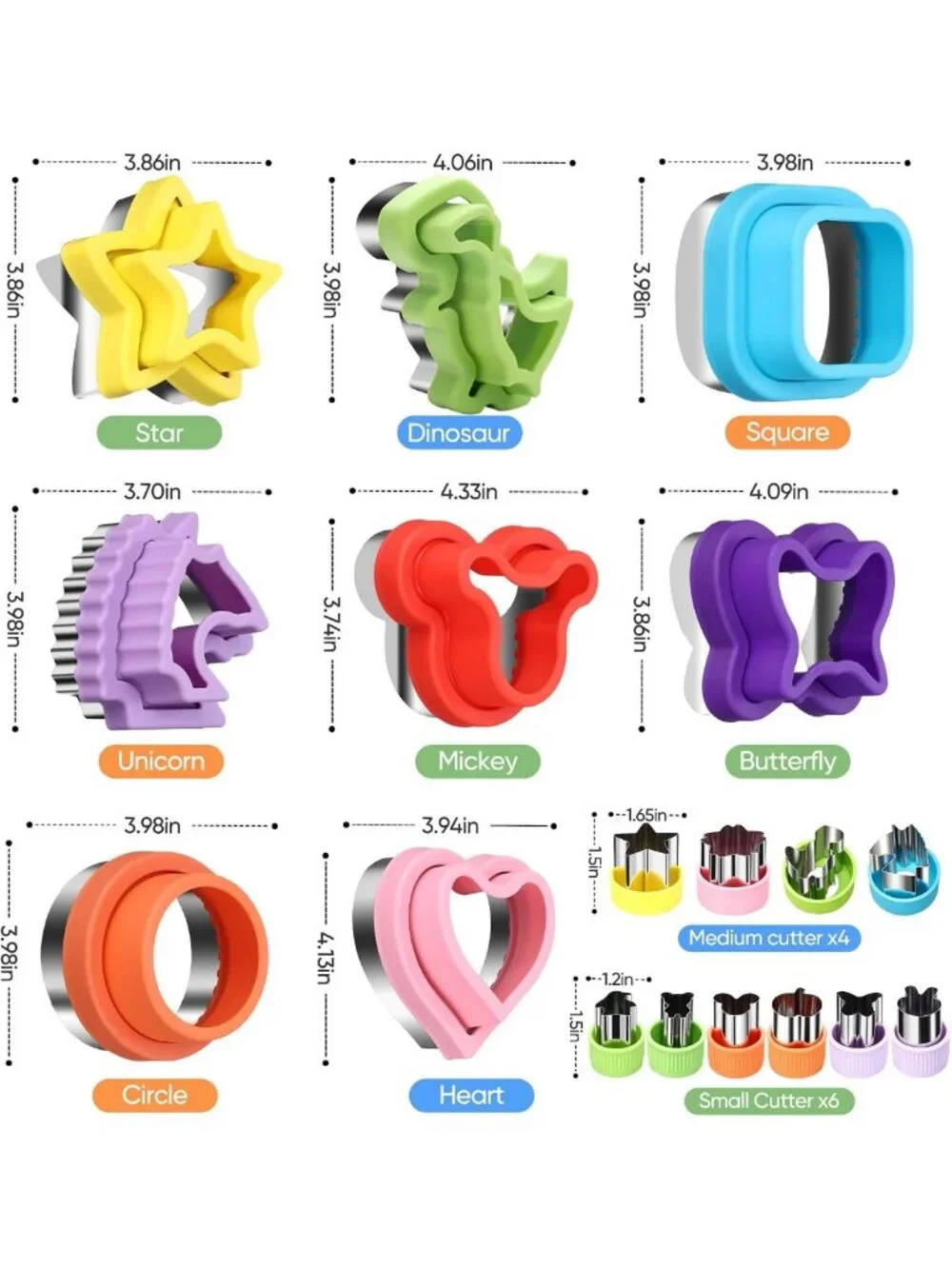 Crustless Sandwich Cutter Set for Kids - 43 Pcs Lunchbox Accessories & Sealer